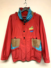Rare And Rad Vintage 80s Apple Computer Colmar Red Jacket Coat Mac Rainbow Logo