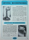 Vintage 1940 s Shure 9858   708a Crystal Microphone W S36 Model Stand  zeppelin 