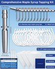 Maple Syrup Tapping Kit  Stainless Steel Tree Taps With Maple Syrup Tubes And