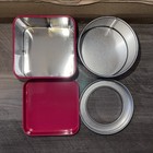 Metal Tins Lot Of 16-2 1 2  X 1 1 2    H Round   Square
