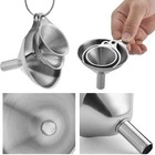 5 Pcs Stainless Steel Kitchen Funnels Set Food Metal Funnels For Filling Small