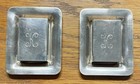 Pair Vintage Fred M  Hirsch Sterling Silver Match Holders ashtrays 84 Grams