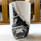 Paris Black   White Large Eiffel Tower Coffee Mug 14 Oz Rare Htf Tea Cup Classy