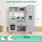 Kids Cooking Pretend Kitchen Playset Wooden Play Kitchen Toys W  Utensils Stove