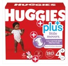 Size 4  Huggies Little Movers  Baby Diapers  22-37lbs  180 Count Factory Sealed