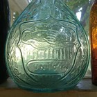 Iron Pontil Union Clasped Hands Eagle 1860 Original Calabash Flask Double Collar