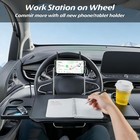 2-in-1 Car Steering Wheel Tray Back Seat Table Adjustable Car Laptop Food Desk