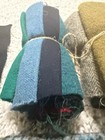Vintage 1960s Wool Fabric Swatch Lot 5 Tweed Herringbone Suiting Textile Samples