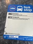 City Of Chicago Cta  Metal Sign 18 X 24 Bus Two Sided  Harrison Sedgwick