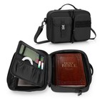 Bible Cover For Men - Black Carrying Case With Multiple Pockets   Durable Design