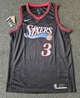 Allen Iverson Signed Philadelphia 76ers Black Nike Jersey  jsa 
