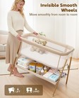 Baby Bassinet Bedside Sleeper Crib Mattress Storage Basket Wheel For Boys Girls