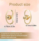 12 Pcs Earring Backs For Heavy Earrings  Droopy Ear Support Lifter