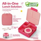 Bento Lunch Box Set For Kids With 8oz Soup Thermo  Leak-proof Pink