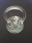 Vintage Fenton Clear Glass Basket Butterfly   Berry
