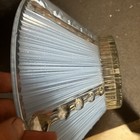 Vintage Blue Art Deco Ceiling Light Fixture Glass Shade Cover Ridge Design 10 5   
