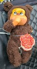 Vintage Monchichi Thumb Sucker Stuffed Brown Monkey 9    Plush Freckles