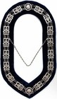 New Regalia Masonic Past Master Silver Metal Chain Collar Blue Velvet