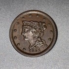 1851 Braided Half Cent  Slight Trace Of Wear   44  A  U   Same Day Free Shipping