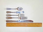 International Sterling Silver 1810 5 Piece Place Setting s  Flat Butter No Monos