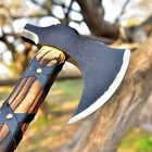 Custom Handmade High Carbon Steel Tomahawk   Hatchet  Ball Hammer Axe   Integral