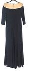New Betsy   Adam 10 Black Illusion Contrast Studded Neck Long Evening Dress Gown