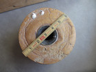 Large Vintage Hard Foam Float Fish Net Buoy   Barnacles - Beach Find 6  Diameter