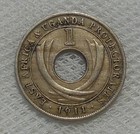 1911 H East Africa   Uganda Protectorates One Cent Coin