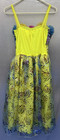 Disney Cinderella Drizella Dress Kids Sz S 4 6 Yellow Floral Costume Play Party
