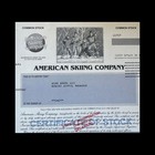 American Skiing Company Stock Certificate  feat Photo Of Skiers 