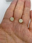 Cluster Stud Earrings 14k Yellow Gold Plated 2ct Round Cut Lab Created Diamond
