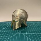 Handmade Silver Roman Spartan Full Face Plastic Helmet Mask  Small