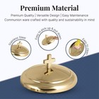 Communion Ware   Stainless Steel Gold Communion Bread Plate Cover   Holy Brea   