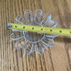 Vintage Clear Glass Daisy Lotus Flower Bowl 12 Petals Made In Usa  ohio 