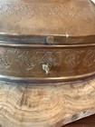 Antique Ornate Ottoman Turkish Hand Copper Hammam Soap Box Bin Tin Bath No Clasp