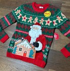 Merry Christmas Ugly Christmas Sweater Santa Claus Holiday Adult Size Small New 