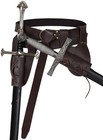 3 Pcs Medieval Nordic Vikings Celtic Knight O-belt Sword Dagger Leather Belt    