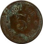 Portsmouth  Iowa Ia J W Dahlheimer Saloon Maverick Rare Good For 5   Trade Token