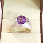 Amethyst Oval Cut Gemstone With 925 Sterling Silver Ring For Men s  a683