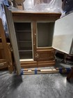 Vintage Ice Box Wood Year Unknown  Totally Redone Interior  Working Doors 