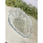 Strawberry Clear Glass Trinket Dish   Vintage Strawberry Dish   Jewelry Dish