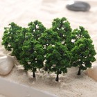 10pcs Green Plastic Train Model Tree Set Railway Wargame Scene 1 100-1 150 Scale