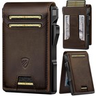 Slim Rfid Bifold Wallet For Men - Genuine Leather  Pop-up Card Holder  Stylish  