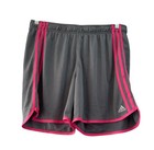 Adidas Women   s Size Xl Athletic Shorts Mid Rise Lined Gray Training