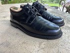 Vtg Johnston   Murphy Passport Black Plain Toe Leather Blucher Shoes Mens Us 8 M