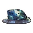 Panama Jack Blue Lagoon Tie Dye Fish Adjustable Vented Bucket Hat W  Chin Strap