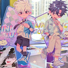 2pcs set Link Click Cheng Xiaoshi Lu Guang Desktop Acrylic Stand Figure Model