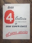 Vintage Drug Store Pamphlet Sign Poster 4 Centuries Of Drug Experience Ephemera 