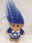 Vintage Russ Hanukkah Troll Doll 4 5  Blue Silver Hair Chanukah Jewish Star