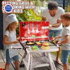 Kids Kitchen Playset 2026 Toy Grill Bbq Smoke Light Pretend Food Cooking Set